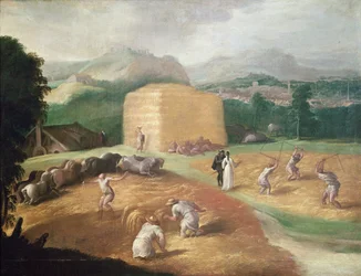 Landschaft mit Kornschlägern